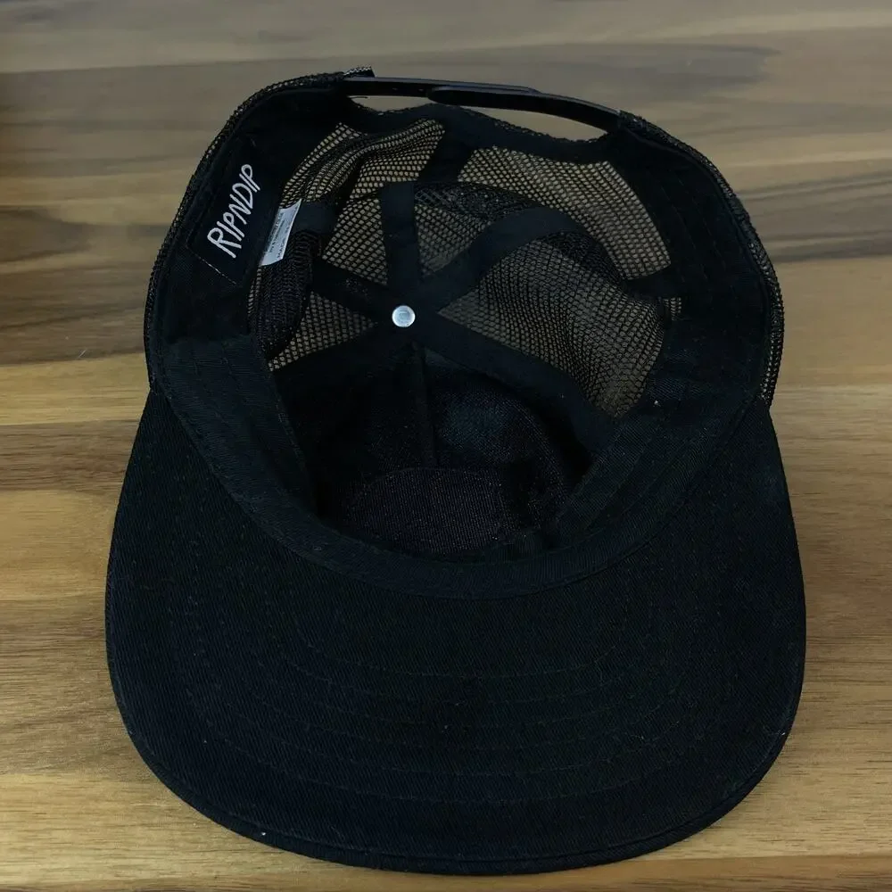 Ripndip Hat Baseball Cap Cat Tongue Strap Back Black Skater Streetwear Skater